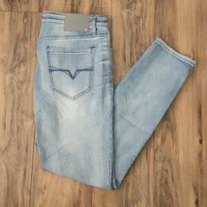 GUESS Men's Skinny Denim Jeans Super Stretchy Logo Mid Rise Ligth Blue 34